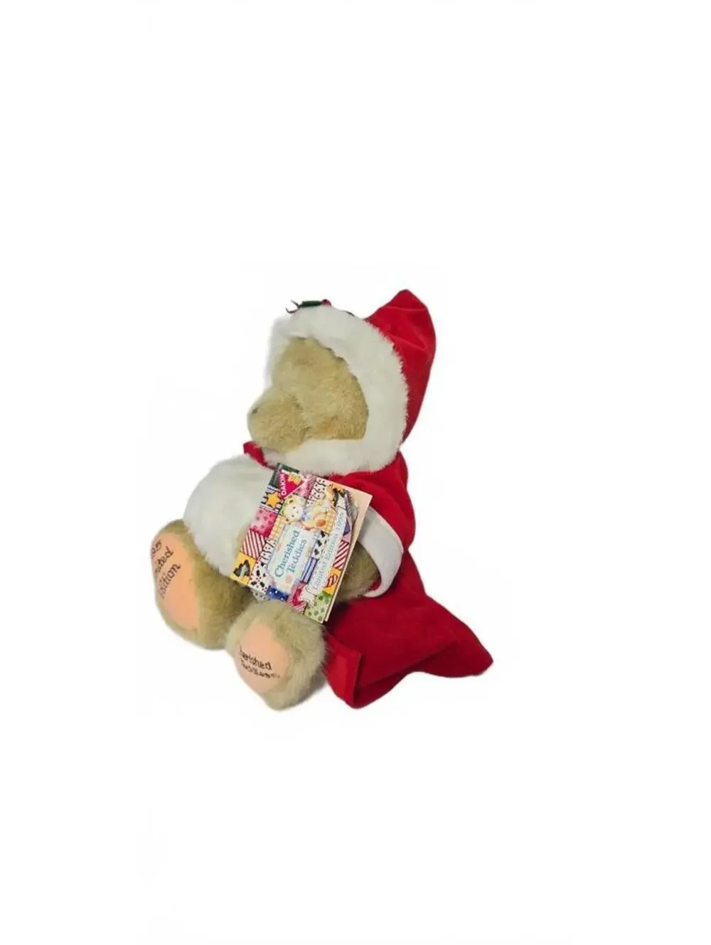 1995 Limited Edition Cherished Teddies Plush Bear in Holiday Outfit